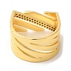 Brass Micro Pave Clear Cubic Zirconia Finger Rings RJEW-U008-30G-3
