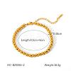 Stainless Steel Round Beaded Bracelets for Women LS-HY4237-1-2