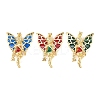 Brass Micro Pave Cubic Zirconia Pendants KK-C162-011B-1