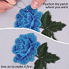 14Pcs 7 Colors Rose Flower Shape Computerized Embroidery Cloth Iron on/Sew on Patches PATC-CP0001-04-6