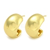 Rack Plating C-Shaped Brass Stud Earrings for Women EJEW-G410-55G-1