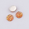 Druzy Resin Cabochons RESI-WH0026-03A-07-1