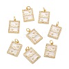 Mother's Day Brass Micro Pave Clear Cubic Zirconia Pendants ZIRC-A020-17G-2