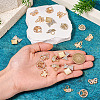 24Pcs 6 Styles Alloy Crystal Rhinestone Pendants FIND-TA0006-20LG-7