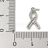 Rack Plating Brass Micro Pave Cubic Zirconia Pendants KK-K392-46P-3