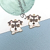 Alloy Enamel Puppy Pendants PW-WG22495-03-1