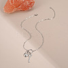 Valentine's Day 304 Stainless Steel Crystal Rhinestone Pendant Necklaces WGE27DF-02-2