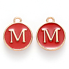 Golden Plated Alloy Enamel Charms ENAM-S118-03M-1