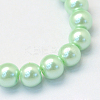 Baking Painted Pearlized Glass Pearl Round Bead Strands X-HY-Q003-4mm-04-2