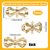 14Pcs Brass Bowknot Connector Charms KK-BBC0021-74-2