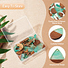 20Pcs 10 Styles Transparent Resin & Walnut Wood Big Pendants RESI-TA0002-99A-4