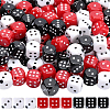 180Pcs 3 Colors Acrylic Beads OACR-PA0001-08-1