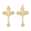Brass Micro Pave Cubic Zirconia Pendants KK-B167-21G-1
