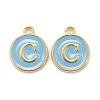 Golden Plated Alloy Enamel Charms ENAM-S118-04C-1