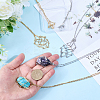 2 Sets 2 Colors 304 Stainless Steel Cuboid Link Chain Macrame Pouch Empty Stone Holder Necklace Making NJEW-BBC0001-40-3