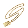 201 Stainless Steel Virgin Mary Pendant Wheat Chain Necklaces for Men NJEW-S387-09G-02-4