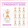 10Pcs Alloy & Round Resin Imitation Pearl Zipper Sliders AJEW-LP0006-95-2