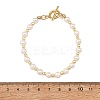 Natural Cultured Freshwater Pearl & Electroplate Non-magnetic Synthetic Hematite Beaded Bracelets for Women BJEW-JB14070-4