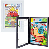 2 Sets 2 Colors Rectangle Wood Photo Frames with Hanging Hook DIY-GA0005-70-1
