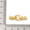 Rack Plating Oval Brass Micro Pave Cubic Zirconia Fold Over Clasps KK-F883-21G-3