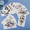20Pcs 20 Styles Removable Temporary Water Proof Tattoos Paper Stickers DIY-CP0012-48C-3
