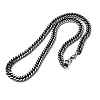 Non-Tarnish Men's 304 Stainless Steel Diamond Cut Cuban Link Chain Necklaces NJEW-L173-002A-P-1