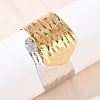 304 Stainless Steel Cuff Bangles for Women BJEW-G757-12GP-2