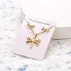 201 Stainless Steel Pendant Necklaces & Stud Earrings Sets FS-WG852B2-12-1
