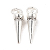 Rack Plating Brass Micro Pave Cubic Zirconia Charms KK-E081-17S-1