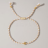 Mother's Day Adjustable Brass Bead Braided Bead Bracelets YE2550-4-1