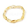 Natural Amber Beaded Stretch Bracelets for Men Women BJEW-T018-23-2