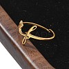 304 Stainless Steel Cuff Rings for Women RJEW-D285-01G-F-5