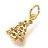 Rack Plating Brass Micro Pave Cubic Zirconia Charms KK-H508-30G-2