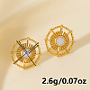 Vintage French Style 304 Stainless Steel Sun Stud Earrings BK1028-2-2