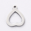 Non-Tarnish 304 Stainless Steel Open Heart Charms LS-STAS-G215-14P-2