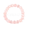 Round Natural Selenite Beaded Stretch Bracelets BJEW-L694-002A-02-2