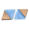 Opaque Resin & Walnut Wood Pendants RESI-S389-012A-C-3