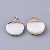 Electroplate Freshwater Shell Pendants X-SHEL-S276-61A-2