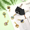 6Pcs Tree of Life Alloy & Natural Lapis Lazuli & Carnelian & Amazonite & Tourmaline & Green Aventurine & Amethyst Chips Pendant Necklaces HJEW-YW00104-4