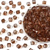 300Pcs Two Tone Transparent Spray Painted Acrylic Beads ACRP-YW0001-16G-1