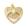 Mother's Day Brass Micro Pave Clear Cubic Zirconia Pendants FIND-Z041-20F-1