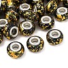 Opaque Resin Rondelle European Beads RESI-Z046-01C-1