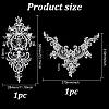 2Pcs 2 Style Polyester Computerized Embroidery Collar Trim AJEW-BC0007-06-2