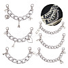 6Pcs 6 Styles Aluminum Canvas Shoes Chains FIND-GO00005-1