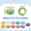 70Pcs Electroplate Porcelain Beads PORC-HY0001-16-2
