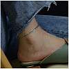 Stainless Steel Figaro Chain Anklets for Women WG21F1E-03-1