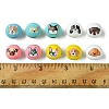 50Pcs 10 Colors Wood European Beads WOOD-FS0001-26-5