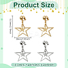 2 Pairs 2 Colors Brass Clip-on Earrings EJEW-HY0001-10B-2
