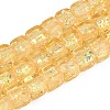 Handmade Foil Glass Beads Strands FOIL-Q002-04H-1