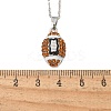 Zinc Alloy Topaz Rhinestone Sport Ball Pendant Cable Chain Necklaces LS-NJEW-U024-01P-06-5